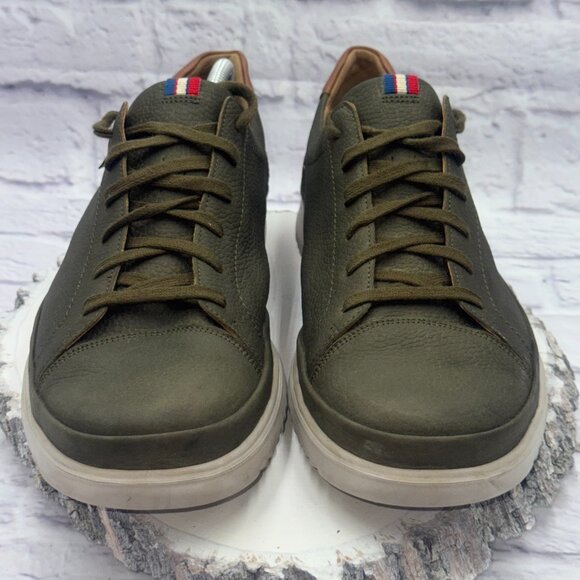 Mephisto Thomas Men's Sneaker Size US 11 Green Leather Air-Jet Walking Shoes - Picture 8 of 12